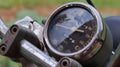Classic motorcycle speedometer round shape Royalty Free Stock Photo
