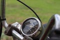 Classic motorcycle speedometer round shape Royalty Free Stock Photo