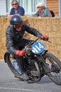 Classic Motorcycle Street Racing 1929 AJS at Methven New Zealand Royalty Free Stock Photo