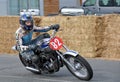 Classic Motorcycle Street Racing Suzuki GS450 at Methven New Ze Royalty Free Stock Photo
