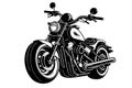 Classic motorcycle vector illustration. Motor bike for logo, biker club emblem, sticker, t shirt design print Royalty Free Stock Photo