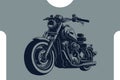 Classic motorcycle vector illustration. Motor bike for logo, biker club emblem, sticker, t shirt design print Royalty Free Stock Photo