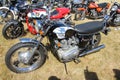 Classic Motorcycles on display at a local rally.