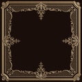 Classic moulding frame with ornament decor for classic interior