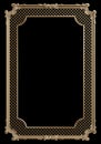 Classic moulding frame with ornament decor for classic interior isolated on black background Royalty Free Stock Photo