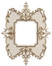 Classic moulding frame with ornament decor for classic interior Royalty Free Stock Photo