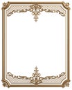 Classic moulding golden frame with ornament decor for classic in