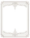 Classic moulding white frame with ornament decor for classic int