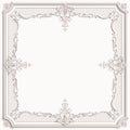 Classic moulding white frame with ornament decor for classic int