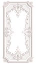 Classic moulding white frame with ornament decor for classic int