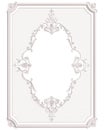 Classic moulding white frame with ornament decor for classic int