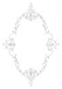 Classic moulding white frame with ornament decor for classic int