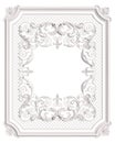 Classic moulding white frame with ornament decor for classic int