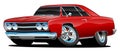 Classic Muscle Car Cartoon Isolated Vector Illustration Royalty Free Stock Photo