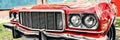 Classic muscle car front panorama Royalty Free Stock Photo