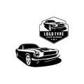 Classic muscle car logo vector