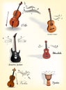 Classic music instruments