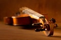 Classic music violin vintage in wooden background