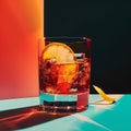 Classic Negroni cocktail, celebrating the vibrant spirit of Italian aperitifs.