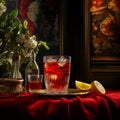 Classic Negroni Cocktail in an Elegant Setting