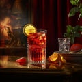 Classic Negroni Cocktail in an Elegant Setting
