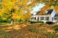 Classic New England American house exterior. Royalty Free Stock Photo