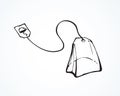 Tea bag. Vector drawing Royalty Free Stock Photo