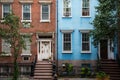 Classic New York apartment buildings in Greenwich Village Royalty Free Stock Photo