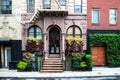 Classic New York apartment buildings in Greenwich Village Royalty Free Stock Photo