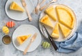Classic New York cheesecake for Easter Royalty Free Stock Photo
