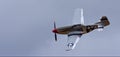 Classic North American P-51D Mustang WW2 fighter aircraft in flight. Royalty Free Stock Photo
