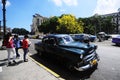 Classic old american car on the streets of Havana Royalty Free Stock Photo