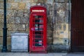 Classic Old British Abandoned Red Telephone Booth