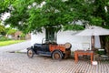 Classic old car parked in historic quarter of Colonia del Sacramento, Uruguay Royalty Free Stock Photo