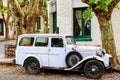 Classic old car parked in historic quarter of Colonia del Sacramento, Uruguay Royalty Free Stock Photo