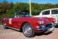 Classic old car red Royalty Free Stock Photo