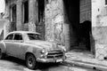 Classic old car on streets of Havana, Cuba Royalty Free Stock Photo