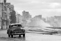 Classic old car on streets of Havana, Cuba Royalty Free Stock Photo