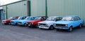 Classic old ford escort cars Royalty Free Stock Photo