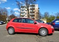 Classic old Italian Fiat Stilo compact car right side view parked Royalty Free Stock Photo