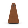 Classic old metronome isolated on white. 3D illustration