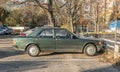 Classic old private sedan car Mercedes Benz 190 parked