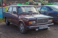 Classic old Soviet car Lada parked