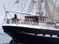 Classic old sailing boat poop deck