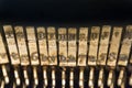 Classic old vintage typewriter keyboard and keys Royalty Free Stock Photo