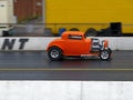 Classic orange hotrod Royalty Free Stock Photo