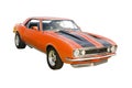 Classic orange muscle car