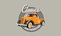 Classic orange truck Royalty Free Stock Photo