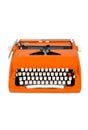 Classic orange typewriter Royalty Free Stock Photo