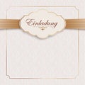 Classic Ornaments Noble Frame Emblem Ribbon Einladung